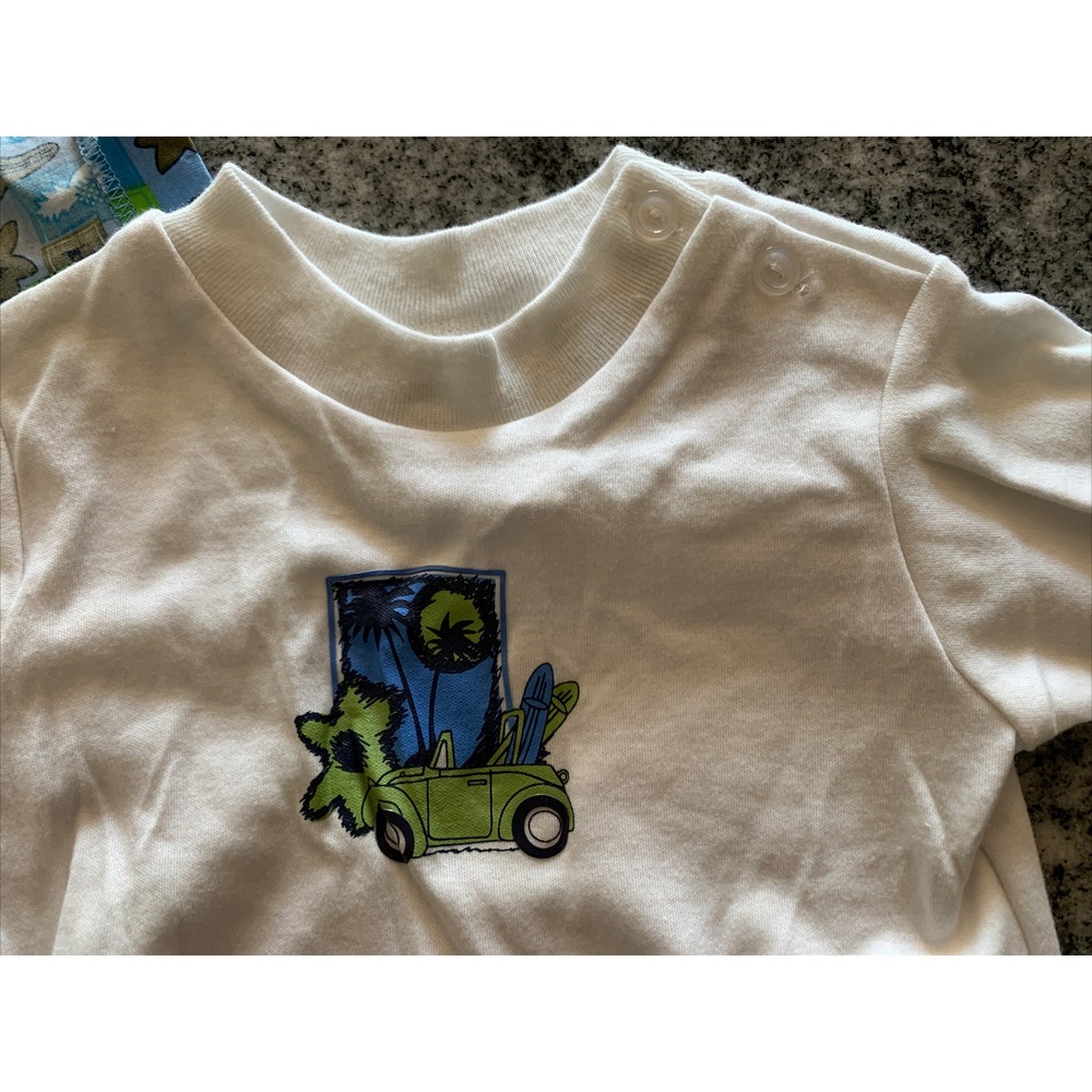 New Baby Togs Infant Boy Surfboard 2 Shirt Set 3-6M NWT (E18) - Picture 3 of 4